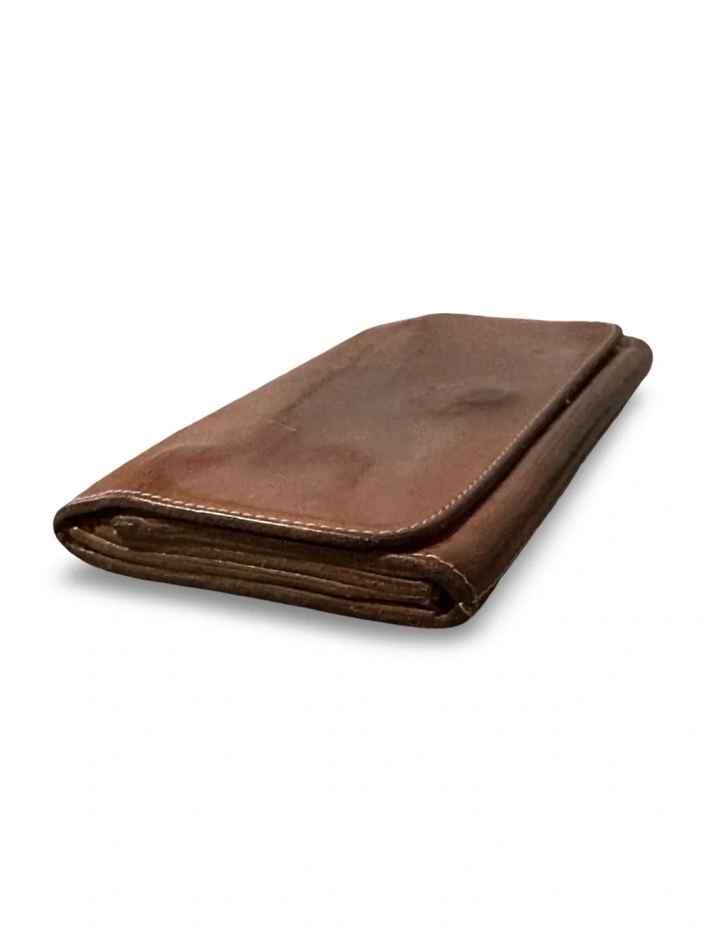 Il Bisonte Men's/Women  Brown Leather Foldover Wallet - Classic Organizer